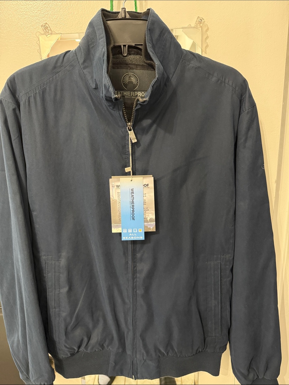 Weatherproof Men’s Dark Navy Lightweight Zip Jacket